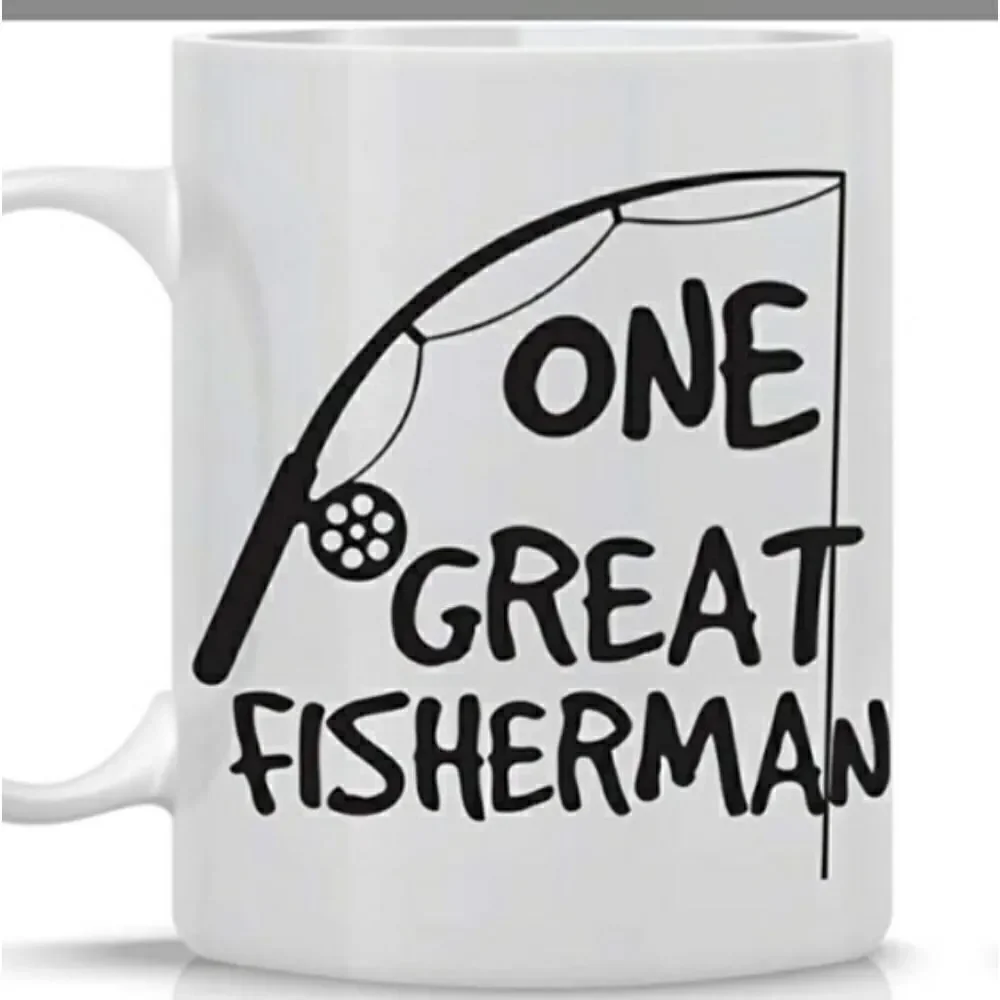 MugsBySandy, Coffee mug 15 oz, Pair of mugs, great fisherman & Best catch